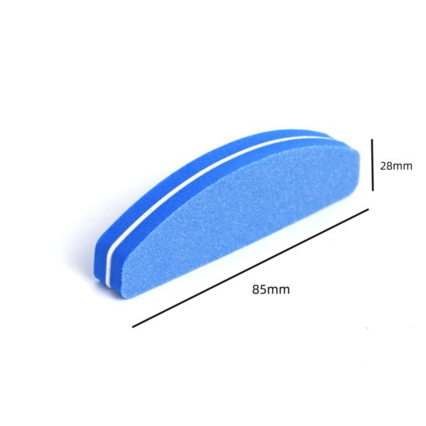 size of half-moon small nail buffer