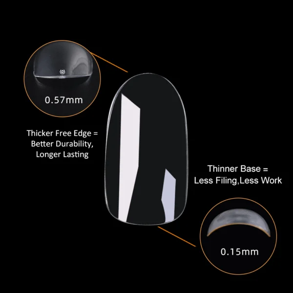 Feature of Medium Almond Nail Tip (Full Cover)
