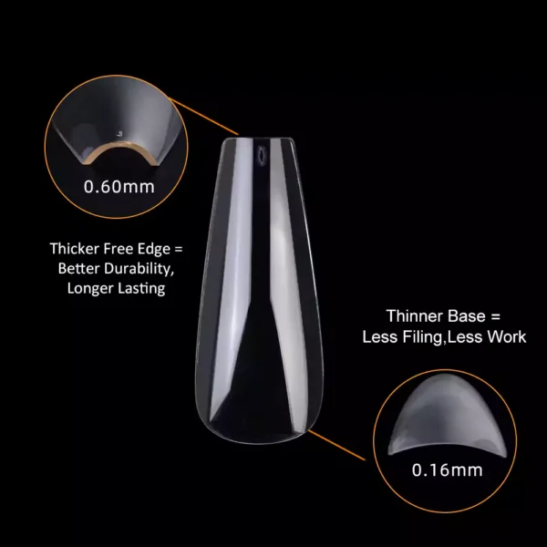Feature of Medium Coffin Nail Tip (Full Cover)