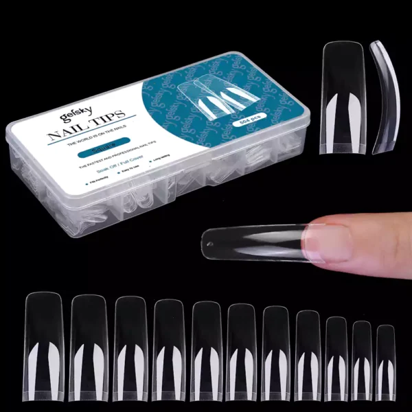 Medium Square Nail Tip (Half Cover)