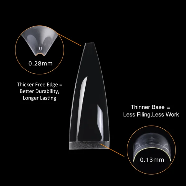 Feature of Medium Stiletto Nail Tip (Half Cover)