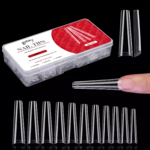 X Long Coffin Nail Tip (Half Cover)