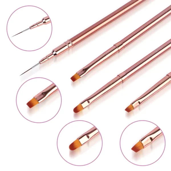 Rose Gold Nail Art Brush